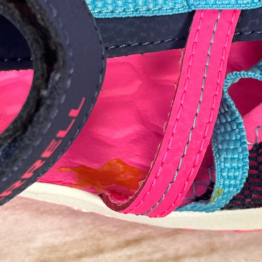 Merrell‎ Hydro Big Girls Water Sandals Navy Pink Size 4M